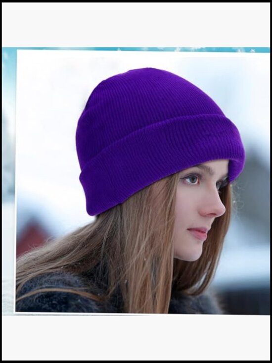48 Pack Knit Beanies Hats Winter Warm Knitted Cuffed Skull Cap Unisex Acrylic